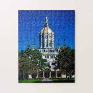 Hartford Connecticut Staat Hauptstadt. Jigsaw Puzz Puzzle