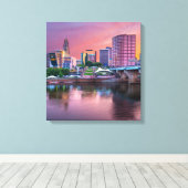 Hartford Connecticut Wrapped Canvas 16,80 X 17,50" Leinwanddruck (Insitu (Holzboden))