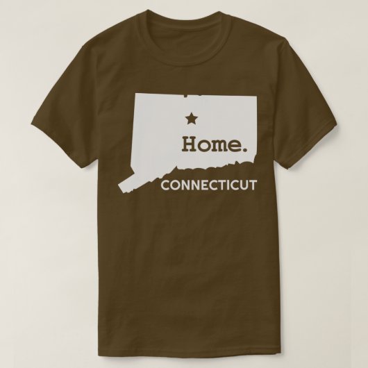 Hartford CT New England Silhouette Staat Connec T-Shirt (Design vorne)