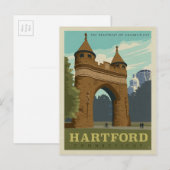 Hartford, CT Postkarte (Vorne/Hinten)