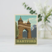 Hartford, CT Postkarte (Stehend Vorderseite)