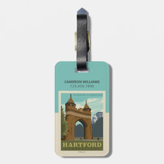 Hartford Gepäckanhänger (Rückseite vertikal)