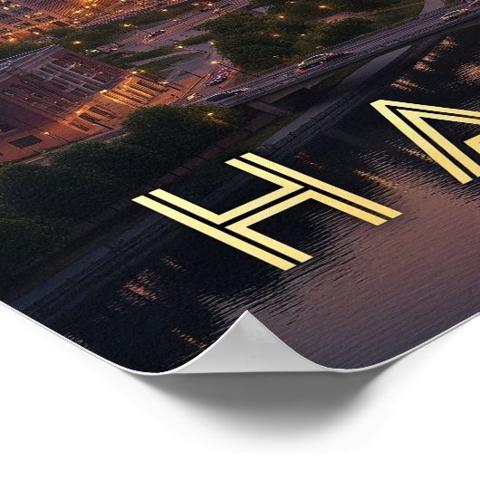 Hartford Golden Hour Poster (Ecke)