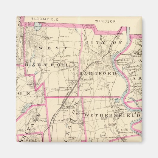 Hartford Landkreis Connecticut Magnet (Vorne)