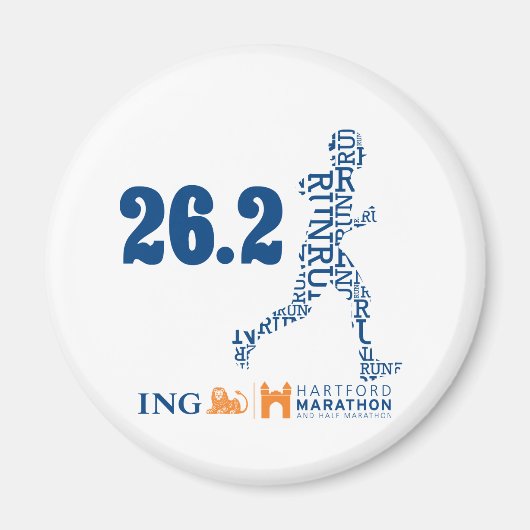 Hartford Marathon: 26,2 Magnet (Vorne)