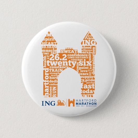 Hartford-Marathon: Bogen Button (Vorderseite)
