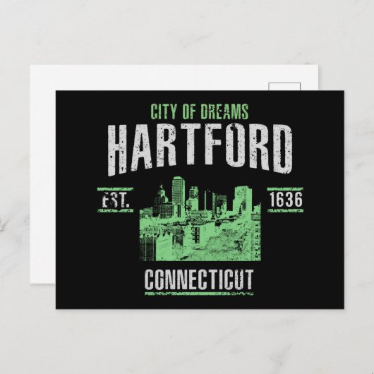 Hartford Postkarte (Vorne/Hinten)