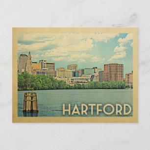 Hartford Postkarte Connecticut Vintage Reise