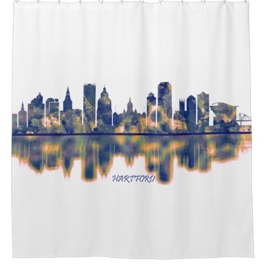 Hartford Skyline Duschvorhang (Vorderseite)