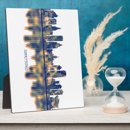 Hartford Skyline Fotoplatte (Seite)