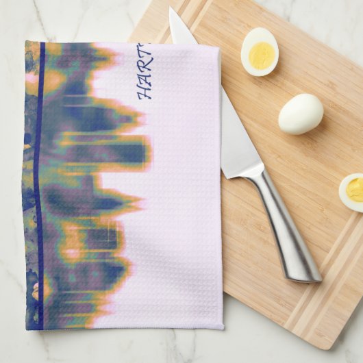 Hartford Skyline Geschirrtuch (Viertel Falte)