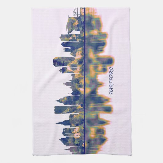 Hartford Skyline Geschirrtuch (Vertikal)