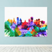 Hartford Skyline Leinwanddruck (Insitu (Holzboden))