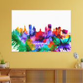 Hartford Skyline Leinwanddruck (Insitu (Wohnzimmer))