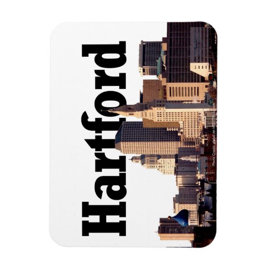 Hartford Skyline mit Hartford in Sky Magnet (Vertikal)