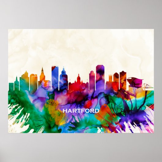 Hartford Skyline Poster (Vorne)