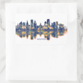 Hartford Skyline Rechteckiger Aufkleber (Tasche)