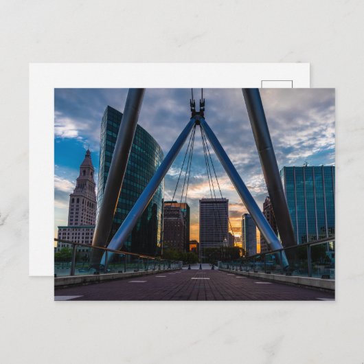 Hartford Sunset Postkarte (Vorne/Hinten)