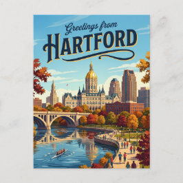 Hartford USA Postkarte