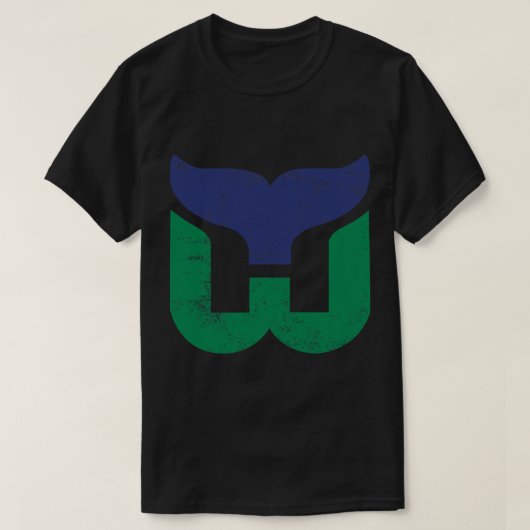 Hartford Whalers Distressed Logo - Defunktionaler T-Shirt (Design vorne)