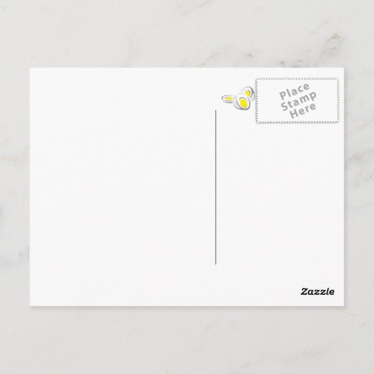 Hartgekochte Eier Postkarte (Rückseite)