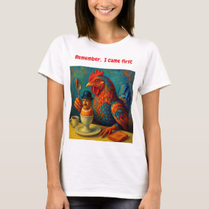 Hartgekochter Mensch - Federvieh am Frühstückstisc T-Shirt