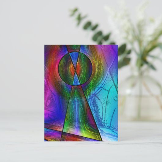 Hartglas 1 postkarte (Stehend Vorderseite)