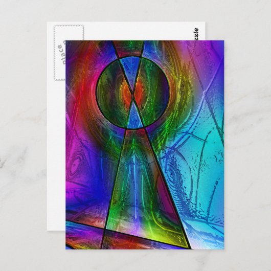 Hartglas 1 postkarte (Vorne/Hinten)