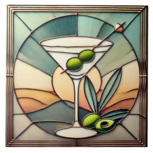 Hartglas 2 Mezquita Martini Fliese