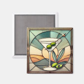 Hartglas 2 Mezquita Martini Magnet (Vorderseite/Rückseite)