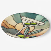 Hartglas 2 Mezquita Martini Pappteller (Schrägansicht)