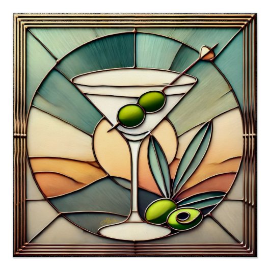 Hartglas 2 Mezquita Martini Poster (Vorderseite)