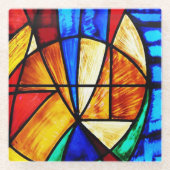 Hartglas Abstrakt 2 Untersetzer (Vorderseite)