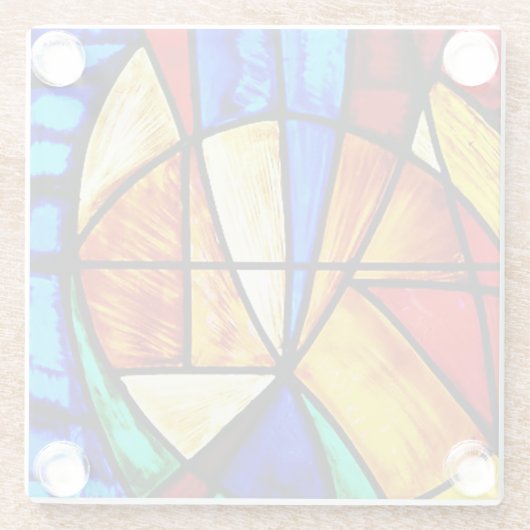 Hartglas Abstrakt 2 Untersetzer (Rückseite)