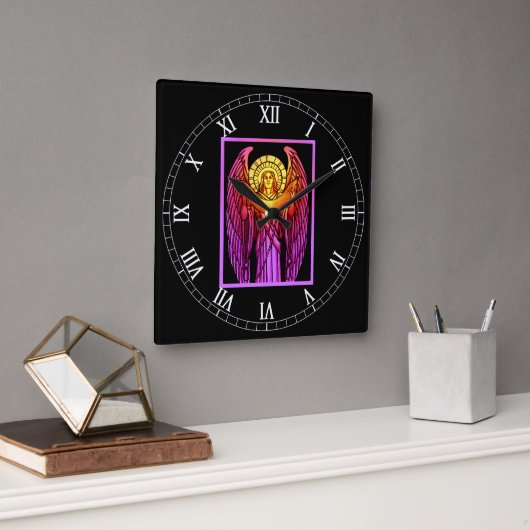 Hartglas Angel Acrylwand Uhr (Büro)