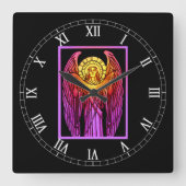 Hartglas Angel Acrylwand Uhr (Vorderseite)