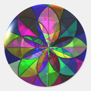 Hartglas-Aufkleber Runder Aufkleber