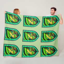 Hartglas Basilisk Fleecedecke