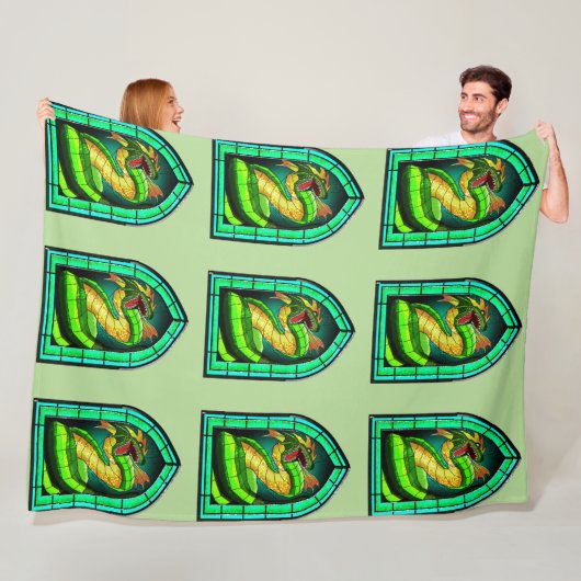 Hartglas Basilisk Fleecedecke (Beispiel)