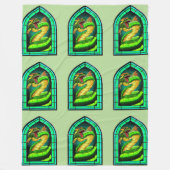 Hartglas Basilisk Fleecedecke (Vorderseite)