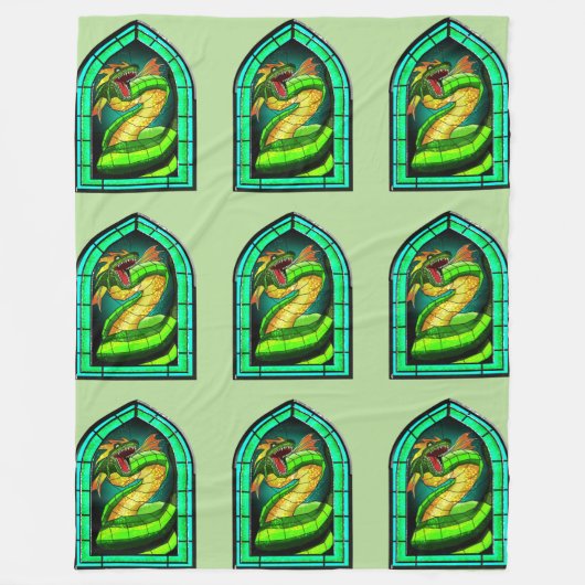 Hartglas Basilisk Fleecedecke (Vorderseite)