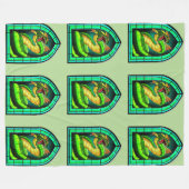 Hartglas Basilisk Fleecedecke (Vorderseite (Horizontal))