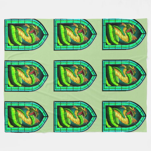 Hartglas Basilisk Fleecedecke (Vorderseite (Horizontal))