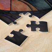 Hartglas Black Cat Puzzle (Seite)