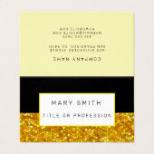 Hartglas Black Gold Visitenkarten (Außenseite Aufgefaltet)