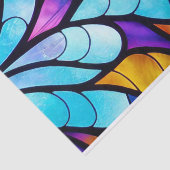Hartglas Blau, Lila und Gelb Seidenpapier (Ausschnitt)