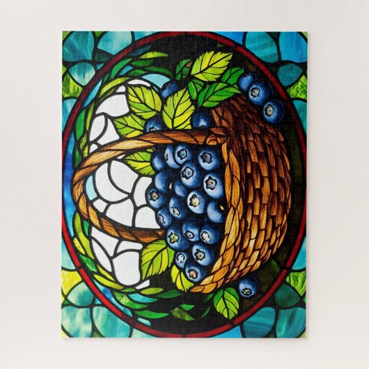 Hartglas Blueberry Basket Puzzle (Vertikal)