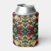 Hartglas-Blumendesign Dosenkühler (Kanne Vorderseite)
