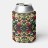 Hartglas-Blumendesign Dosenkühler (Kanne Rückseite)