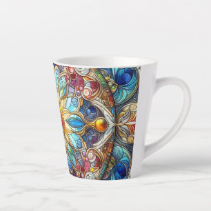 Hartglas-Blumendesign Milchtasse